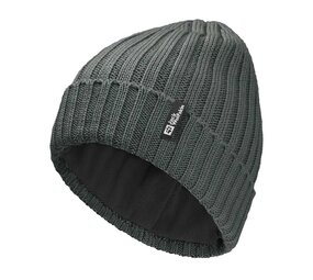 Jack Wolfskin Rib Knit Beanie Slate Green Muts Jack Wolfskin Rib Knit Beanie Slate Green Muts