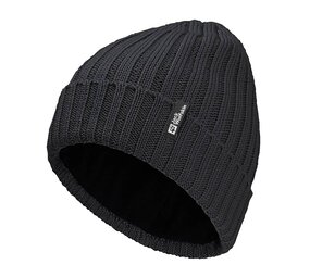 Jack Wolfskin Rib Knit Beanie Black Muts Jack Wolfskin Rib Knit Beanie Black Muts