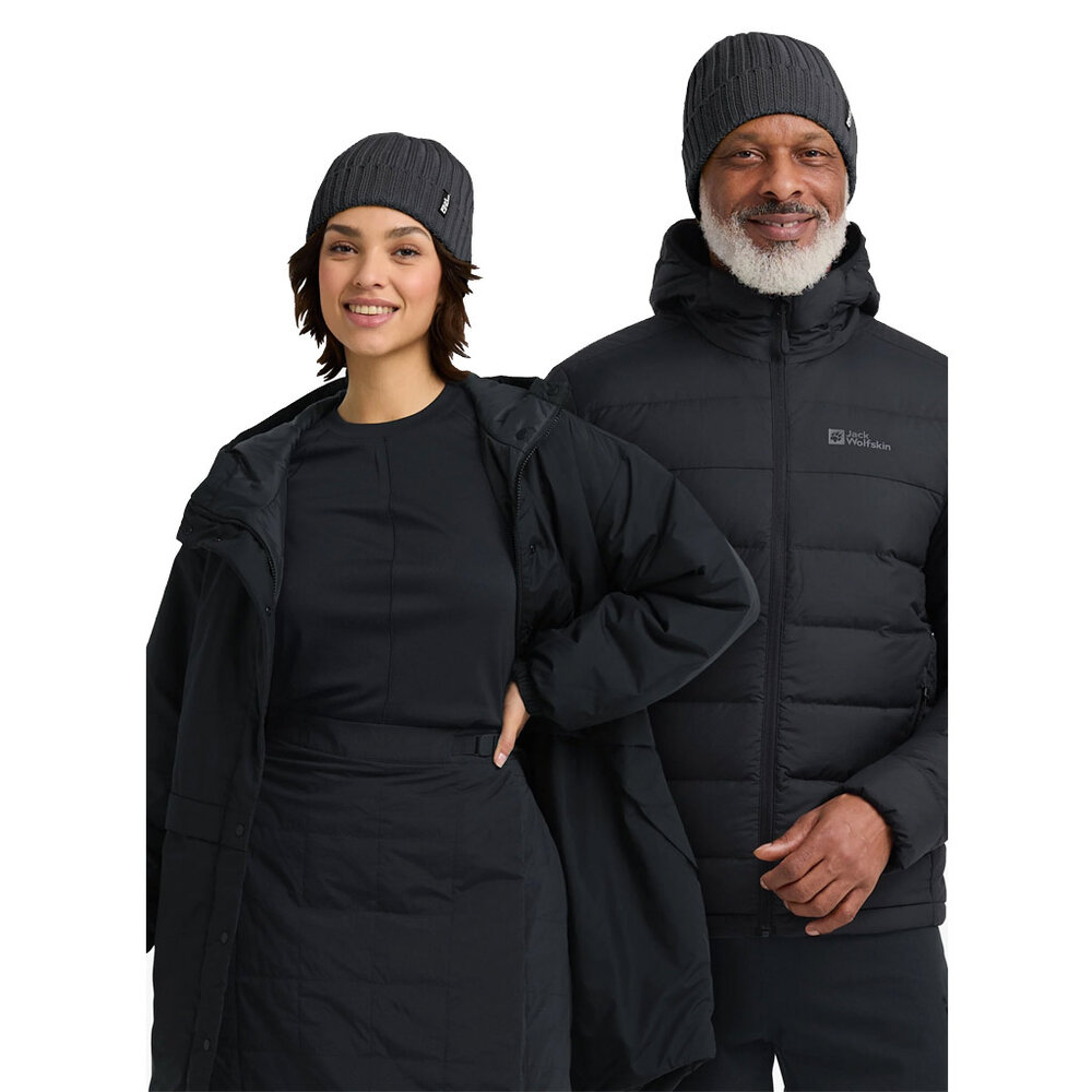 Jack Wolfskin Rib Knit Beanie Black Muts Jack Wolfskin Rib Knit Beanie Black Muts