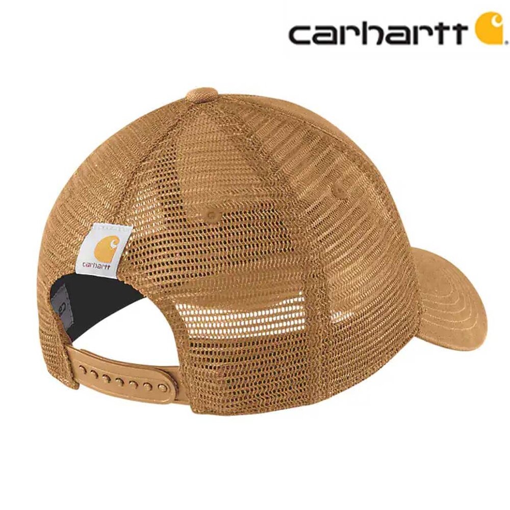 Carhartt Canvas Mesh Back Logo Bruin Cap Carhartt Canvas Mesh Back Logo Bruin Cap