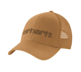 Carhartt Canvas Mesh Back Logo Bruin Cap Carhartt Canvas Mesh Back Logo Bruin Cap
