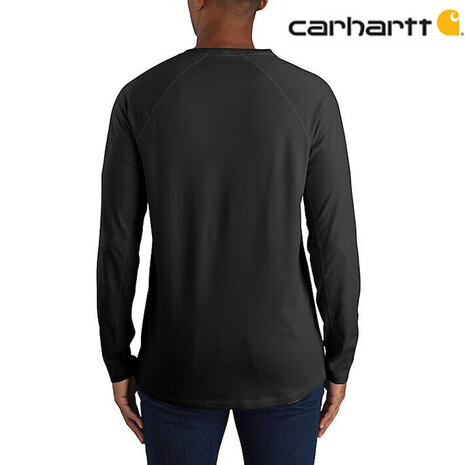 Carhartt Force Relaxed Black Longsleeve Shirt Heren Carhartt Force Relaxed Black Longsleeve Shirt Heren