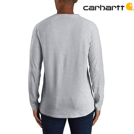 Carhartt Force Relaxed Heather Gray Longsleeve Shirt Heren