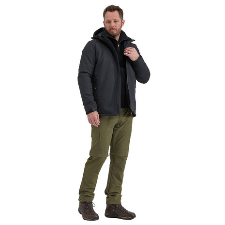 Life Line Joy Zwart Gevoerde Softshell Jas Heren Life Line Joy Zwart Gevoerde Softshell Jas Heren