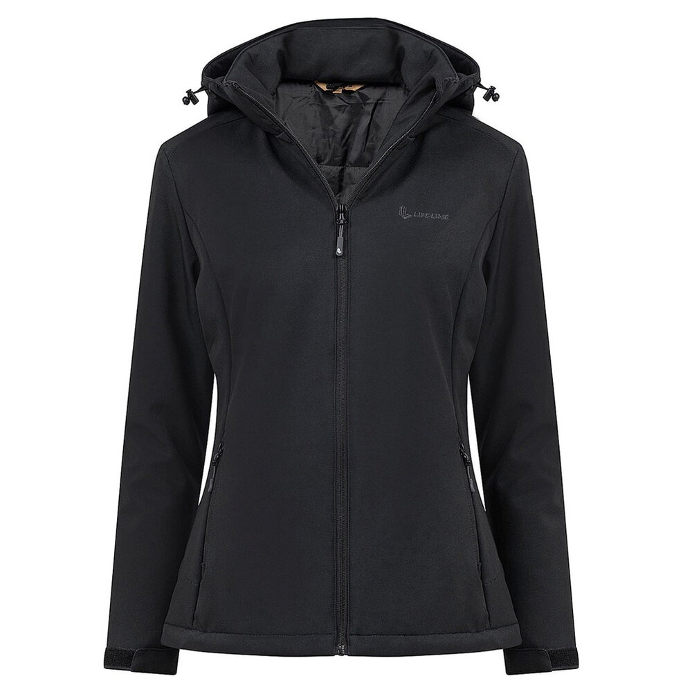 Life Line Dani Zwart Gevoerde Softshell Jas Dames Life Line Dani Zwart Gevoerde Softshell Jas Dames