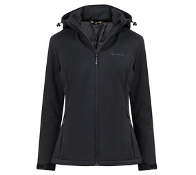 Life Line Dani Zwart Gevoerde Softshell Jas Dames Life Line Dani Zwart Gevoerde Softshell Jas Dames