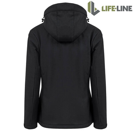 Life Line Dani Zwart Gevoerde Softshell Jas Dames Life Line Dani Zwart Gevoerde Softshell Jas Dames