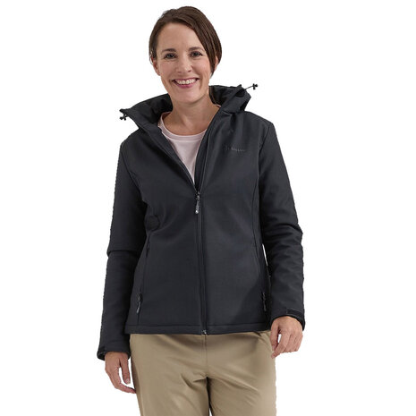 Life Line Dani Zwart Gevoerde Softshell Jas Dames Life Line Dani Zwart Gevoerde Softshell Jas Dames