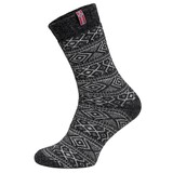 Woolwear 80% Wol Antraciet Ecru Noorse Sokken Woolwear 80% Wol Antraciet Ecru Noorse Sokken