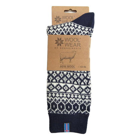 Woolwear 60% Wol Navy IJslandse Sokken