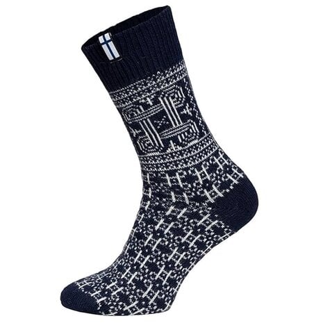 Woolwear Scandinavia Finse sokken Navy – 65% wol Woolwear Scandinavia Finse sokken Navy – 65% wol