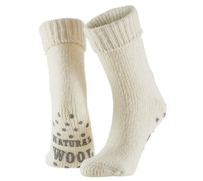 Woolwear 80% Wol Antislip Ecru Huissokken Woolwear 80% Wol Antislip Ecru Huissokken