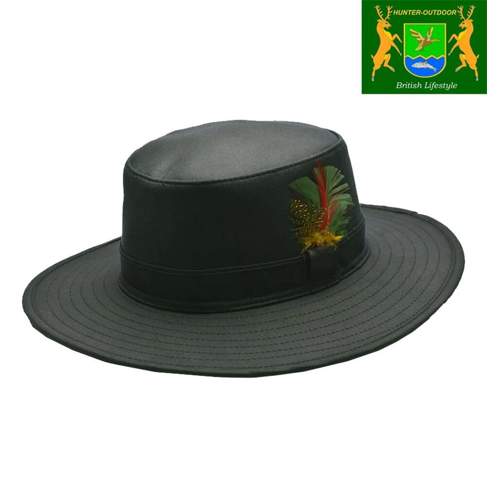 Hunter Outdoor Feather Hat Olive Hoed Hunter Outdoor Feather Hat Olive Hoed