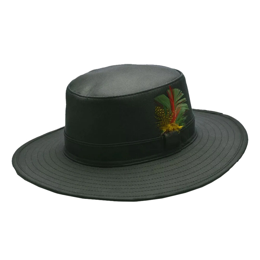 Hunter Outdoor Feather Hat Olive Hoed Hunter Outdoor Feather Hat Olive Hoed