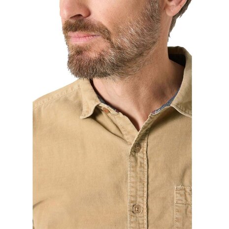 Timezone Corduroy Shirt Nut Beige Overhemd Heren Timezone Corduroy Shirt Nut Beige Overhemd Heren