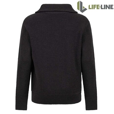Life Line Atlantic Knitted Pullover Dark Grey Trui Heren Life Line Atlantic Knitted Pullover Dark Grey Trui Heren