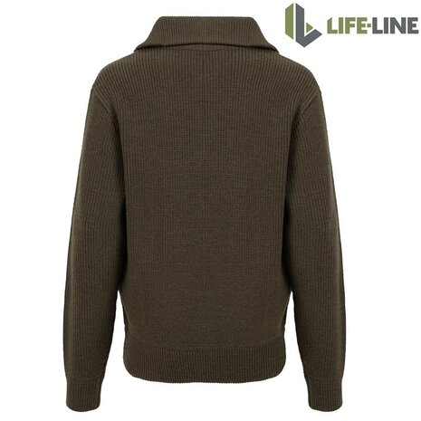 Life Line Atlantic Knitted Pullover Green Trui Heren Life Line Atlantic Knitted Pullover Green Trui Heren