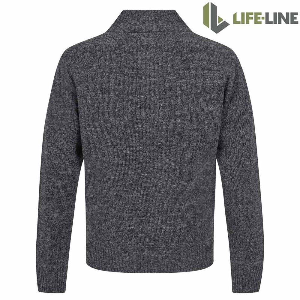 Life Line Waterville Lined Dark Grey Melange Trui Heren