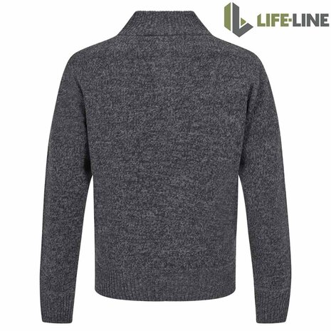 Life Line Waterville Lined Dark Grey Melange Trui Heren