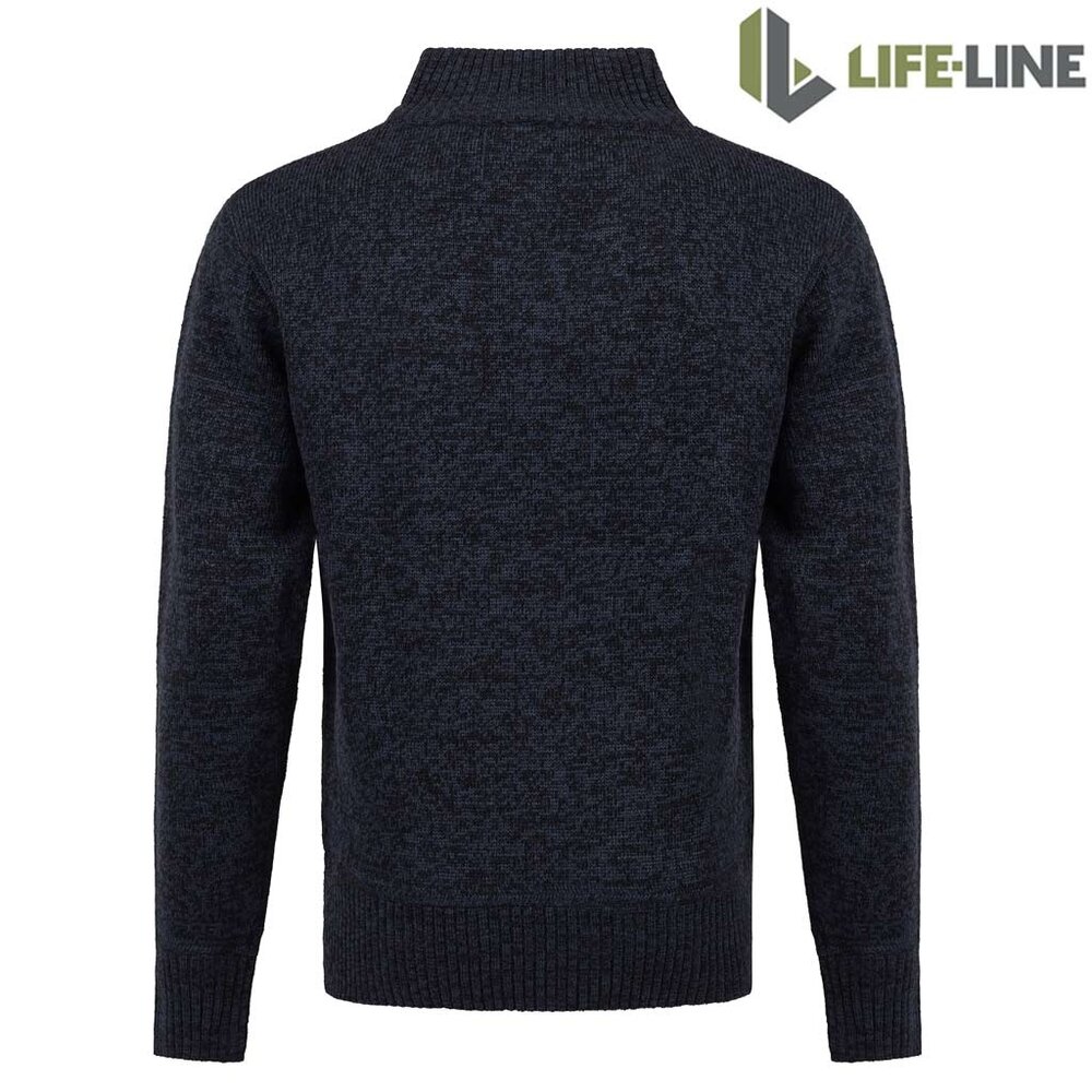 Life Line Waterville Lined Navy Melange Trui Heren Life Line Waterville Lined Navy Melange Trui Heren