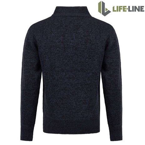 Life Line Waterville Lined Navy Melange Trui Heren Life Line Waterville Lined Navy Melange Trui Heren