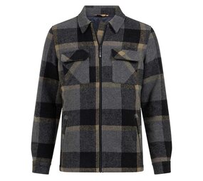 Life Line Bello Gevoerd Flanel Black Green Check Shirt Heren