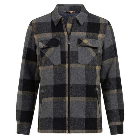 Life Line Bello Gevoerd Flanel Black Green Check Shirt Heren Life Line Bello Gevoerd Flanel Black Green Check Shirt Heren