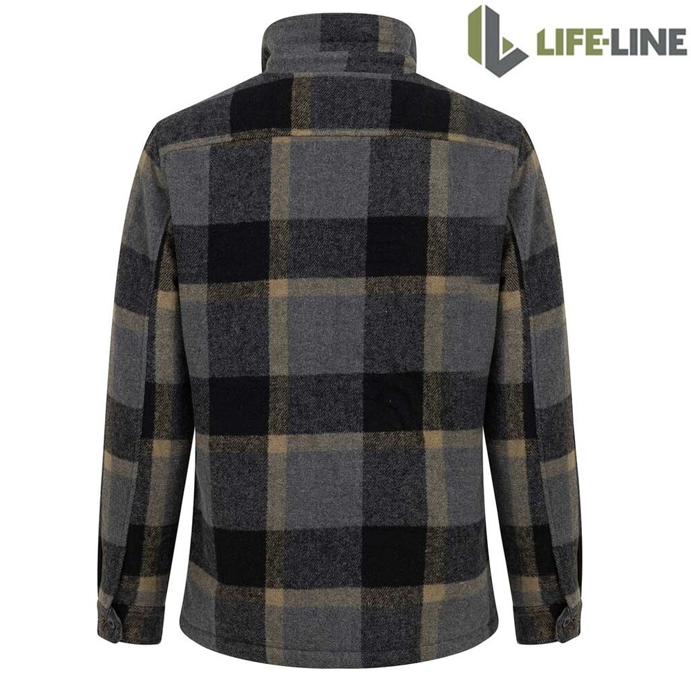 Life Line Bello Gevoerd Flanel Black Green Check Shirt Heren Life Line Bello Gevoerd Flanel Black Green Check Shirt Heren