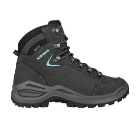 Lowa Renegade GTX Mid Asphalt Turquoise Wandelschoenen Dames Lowa Renegade GTX Mid Asphalt Turquoise Wandelschoenen Dames