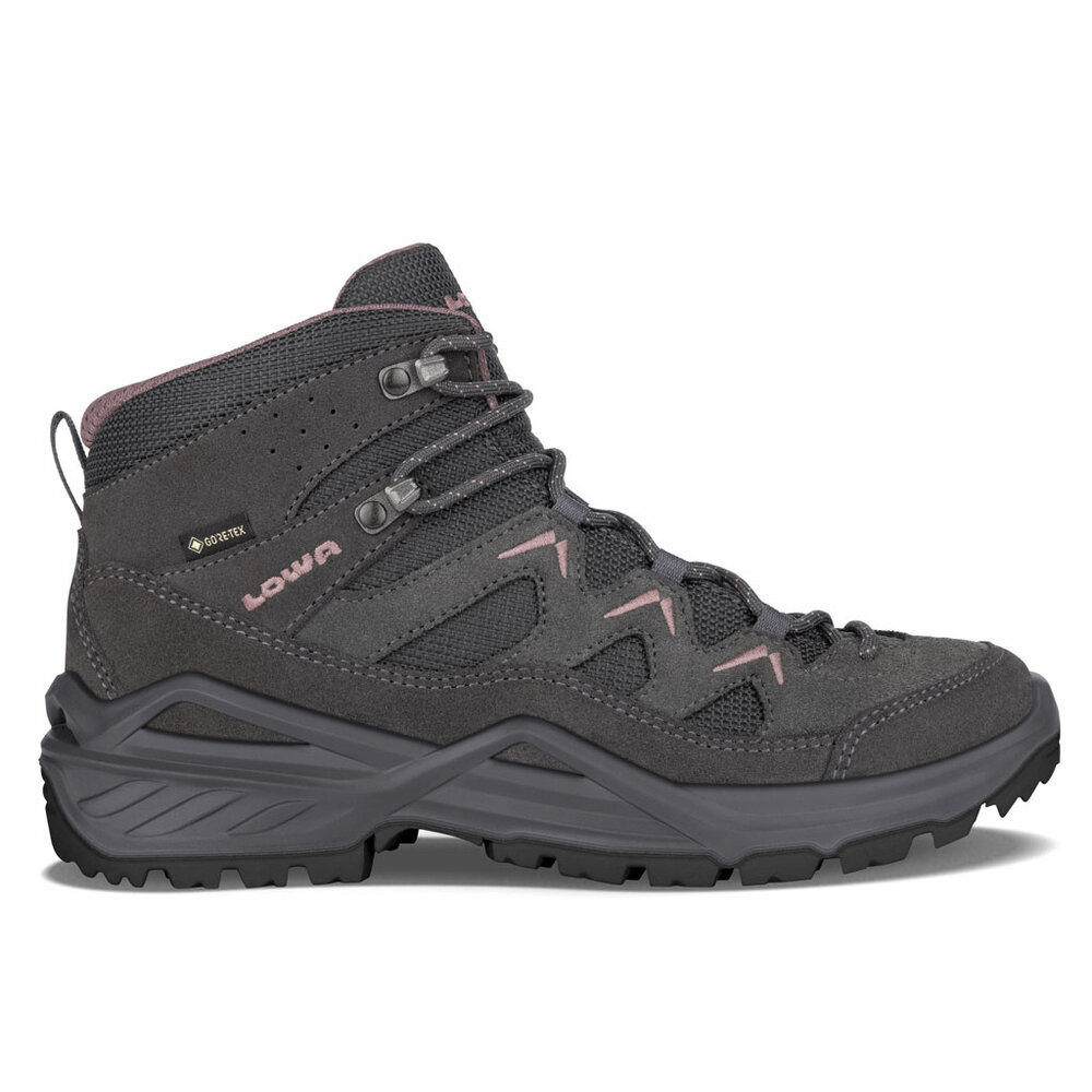 Lowa Sirkos Evo GTX Mid Graphite Brownrose Wandelschoenen Dames Lowa Sirkos Evo GTX Mid Graphite Brownrose Wandelschoenen Dames