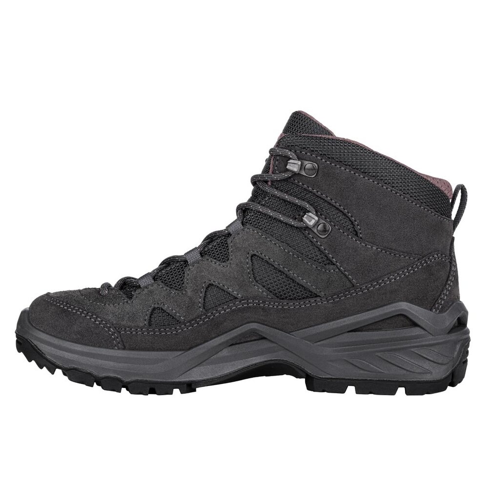 Lowa Sirkos Evo GTX Mid Graphite Brownrose Wandelschoenen Dames Lowa Sirkos Evo GTX Mid Graphite Brownrose Wandelschoenen Dames
