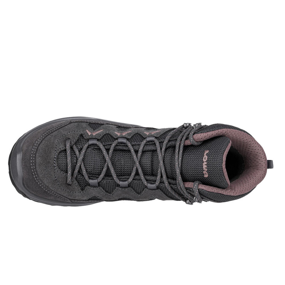 Lowa Sirkos Evo GTX Mid Graphite Brownrose Wandelschoenen Dames Lowa Sirkos Evo GTX Mid Graphite Brownrose Wandelschoenen Dames