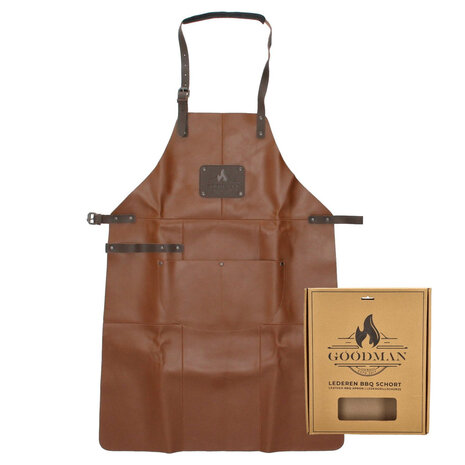 BBQ Schort Leer Cognac BBQ Schort Leer Cognac