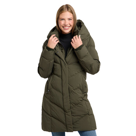 Ragwear Natalka Dark Olive Winterjas Dames Ragwear Natalka Dark Olive Winterjas Dames