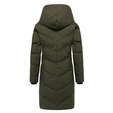 Ragwear Natalka Dark Olive Winterjas Dames Ragwear Natalka Dark Olive Winterjas Dames
