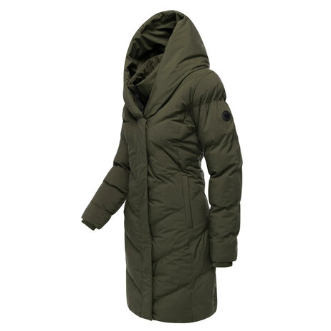 Ragwear Natalka Dark Olive Winterjas Dames Ragwear Natalka Dark Olive Winterjas Dames