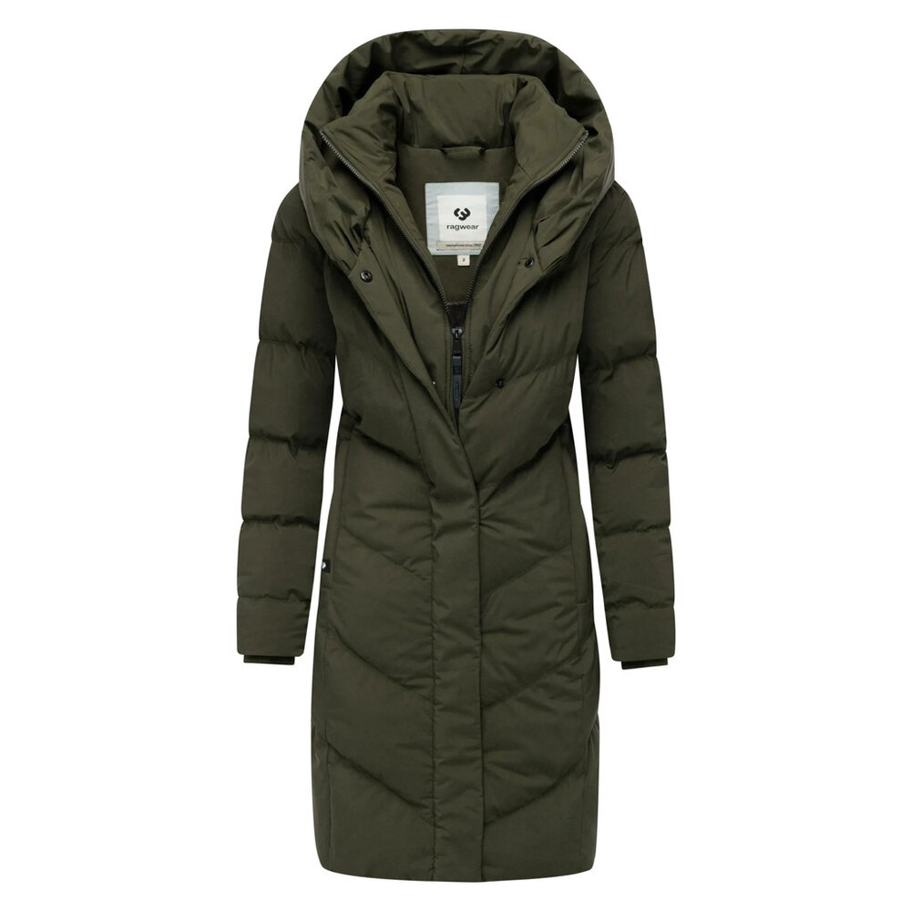 Ragwear Natalka Dark Olive Winterjas Dames Ragwear Natalka Dark Olive Winterjas Dames