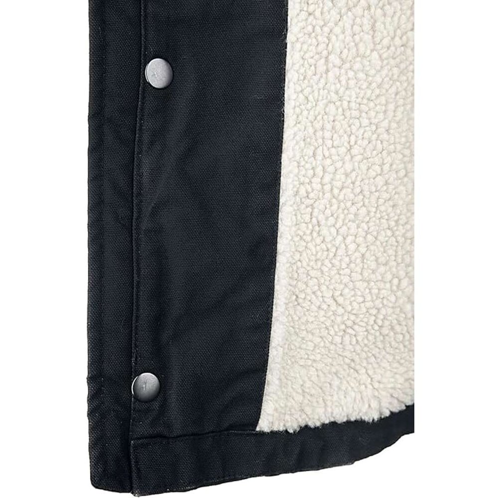 Vintage Industries Dean Sherpa Black Winterjas Heren Vintage Industries Dean Sherpa Black Winterjas Heren