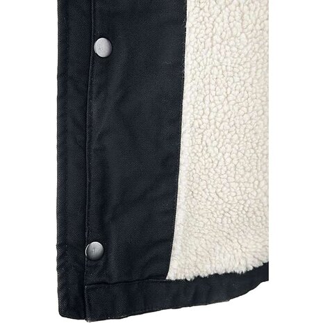 Vintage Industries Dean Sherpa Black Winterjas Heren Vintage Industries Dean Sherpa Black Winterjas Heren