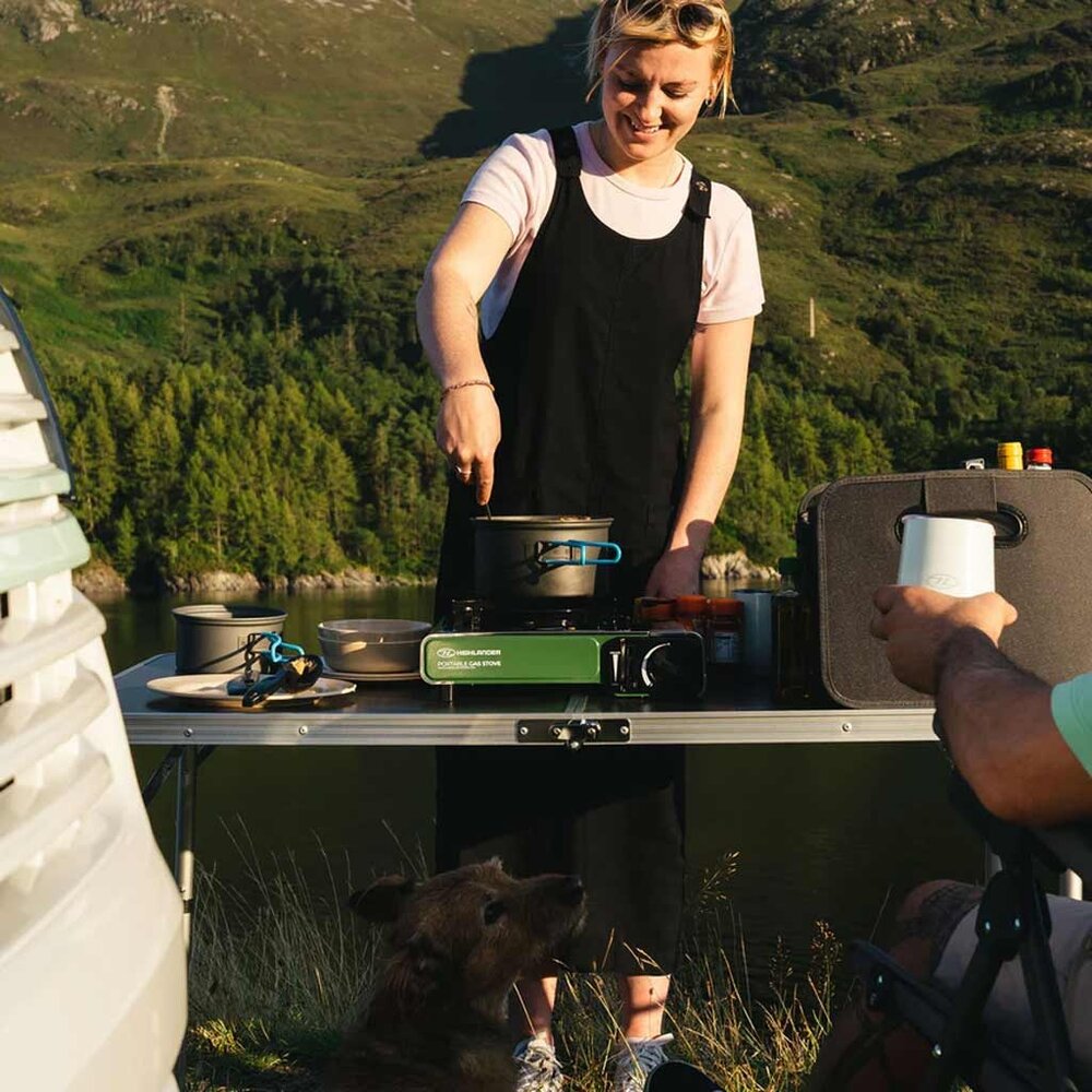 Highlander Gas Stove Green Draagbaar Kooktoestel