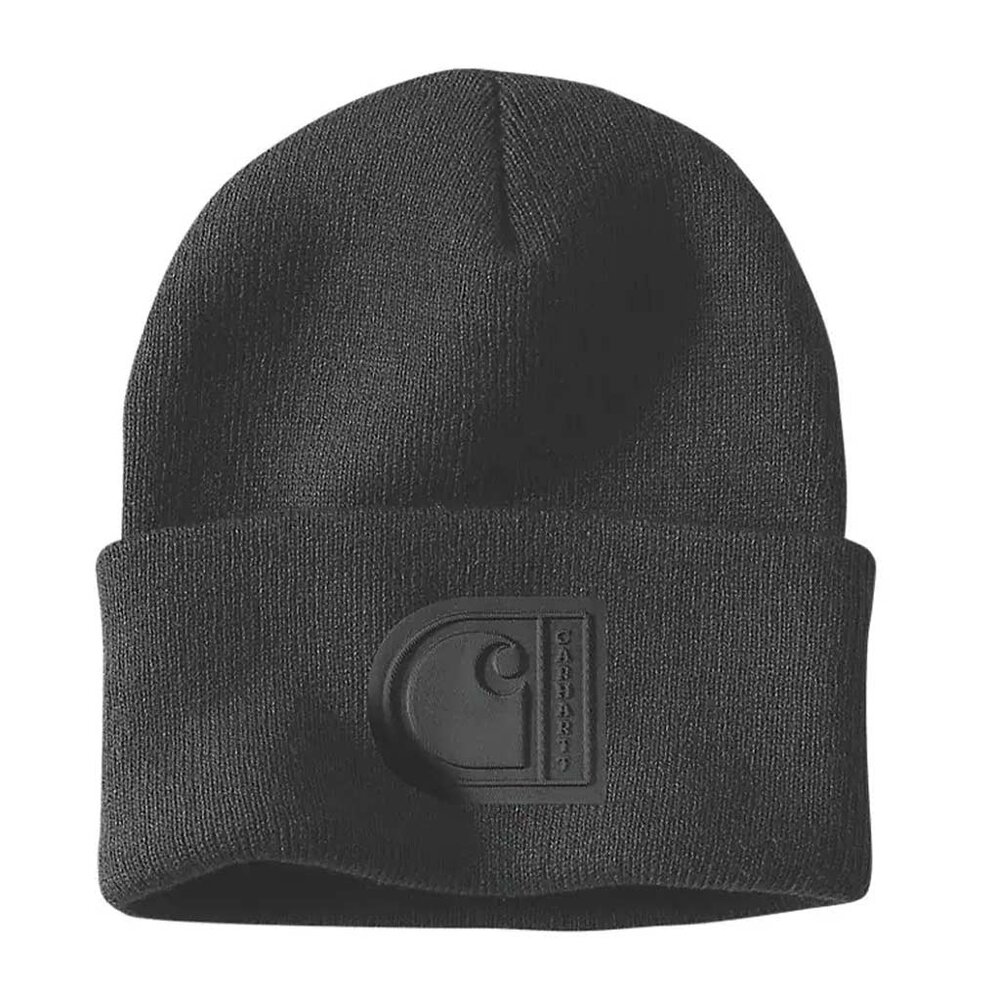 Carhartt Knit Cuffed C Patch Beanie Zwart Muts Carhartt Knit Cuffed C Patch Beanie Zwart Muts