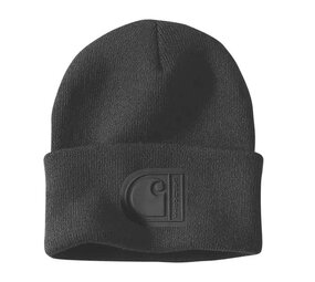 Carhartt Knit Cuffed C Patch Beanie Zwart Muts Carhartt Knit Cuffed C Patch Beanie Zwart Muts
