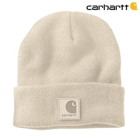 Carhartt Leatherette Watch Cap Oat Milk Muts Carhartt Leatherette Watch Cap Oat Milk Muts