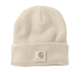 Carhartt Leatherette Watch Cap Oat Milk Muts Carhartt Leatherette Watch Cap Oat Milk Muts