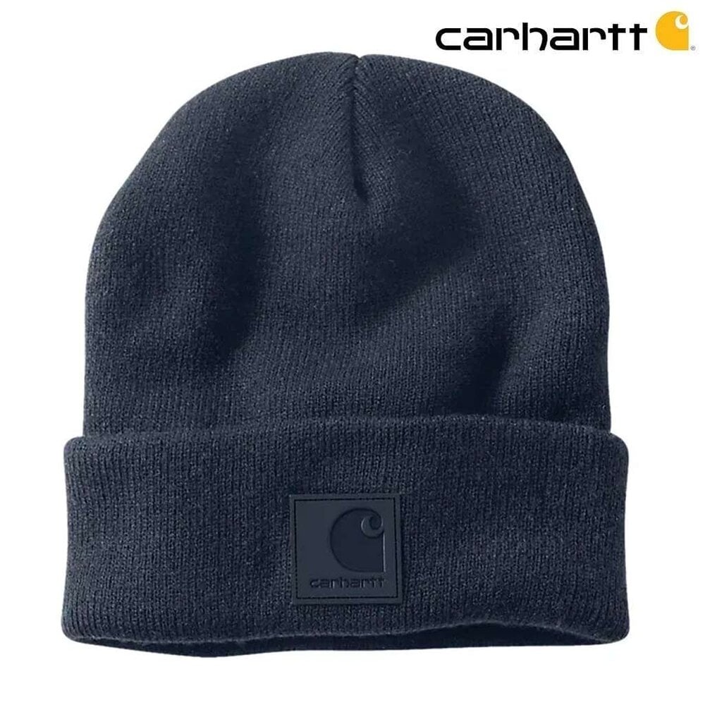 Carhartt Leatherette Watch Cap Navy Muts Carhartt Leatherette Watch Cap Navy Muts