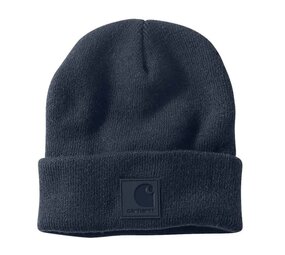 Carhartt Leatherette Watch Cap Navy Muts Carhartt Leatherette Watch Cap Navy Muts