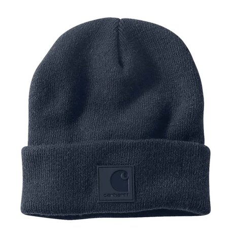 Carhartt Leatherette Watch Cap Navy Muts Carhartt Leatherette Watch Cap Navy Muts