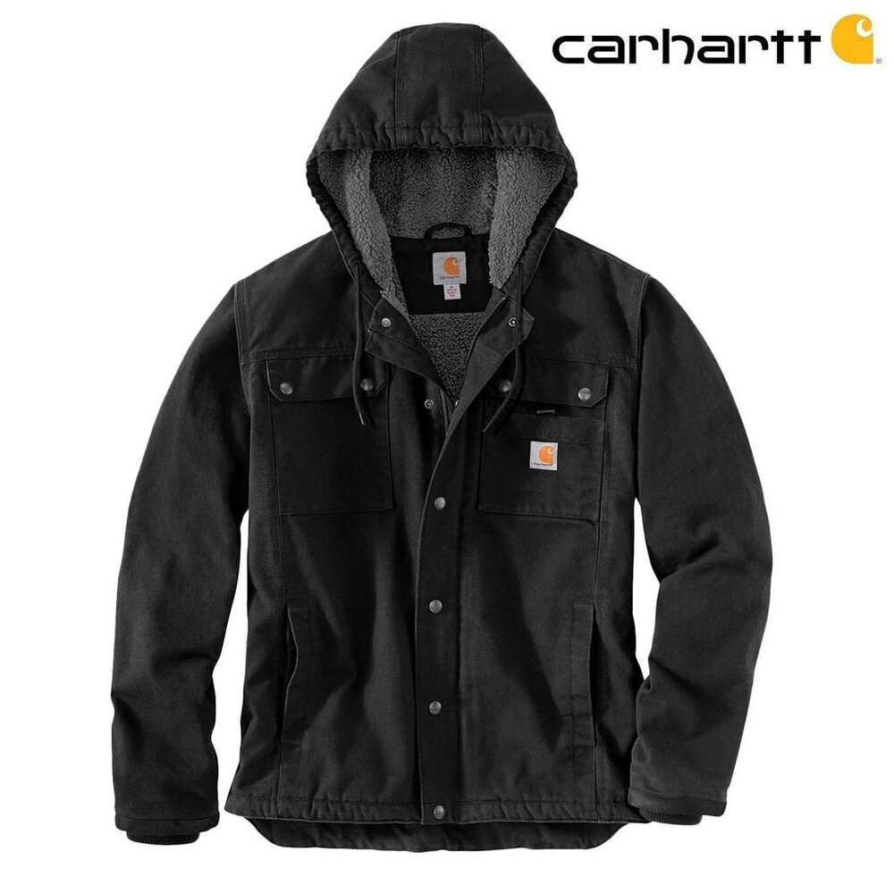Carhartt Washed Duck Sherpa-Lined Zwart Werkjas Heren