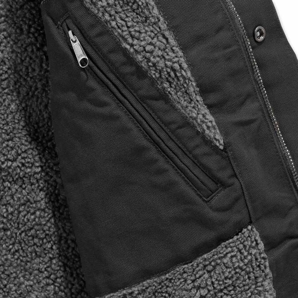 Carhartt Washed Duck Sherpa-Lined Zwart Werkjas Heren