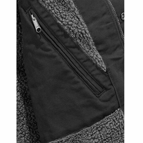 Carhartt Washed Duck Sherpa-Lined Zwart Werkjas Heren